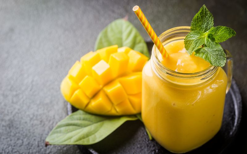 Mango Milkshake with Ice Cream